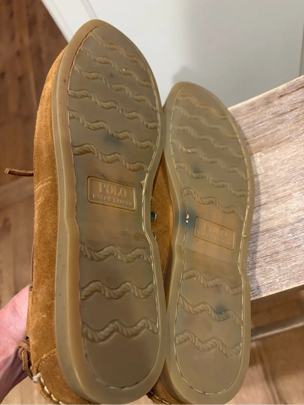 POLO RALPH LAUREN MERTON LUXURY BROWN SUEDE BOAT SHOES SIZE 13 like NEW $195